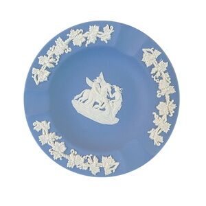 Vintage Wedgwood Blue Jasperware Ashtray